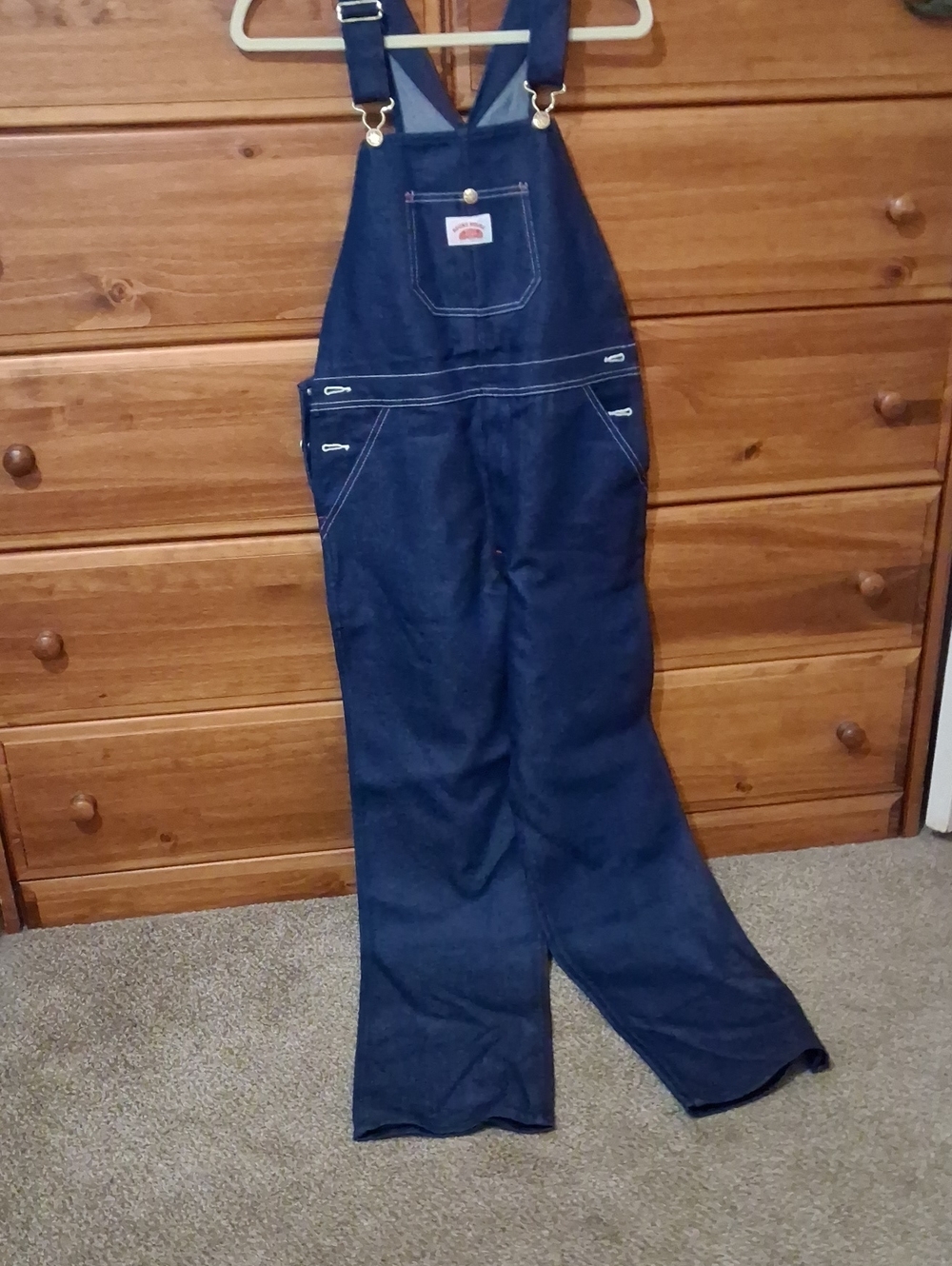 Kids Dark Blue Denim Bootcut Bib Overalls Sz 18 Kids